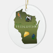 Wisconsin kerstboomversiering keramisch ornament (Links)