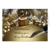 Wisconsin-kerstKaart, specifieke vermelding (Voorkant Horizontaal)