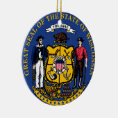 Wisconsin* kerstversieringen keramisch ornament (Rechts)