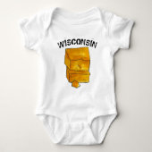 Wisconsin Kind Yellow Cheddar Cheese Madison WI Romper (Voorkant)