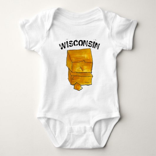 Wisconsin Kind Yellow Cheddar Cheese Madison WI Romper (Voorkant)