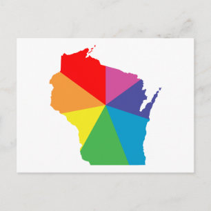 wisconsin kleur burst briefkaart