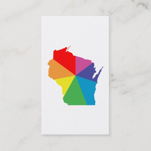 wisconsin kleur burst visitekaartje (Voorkant)
