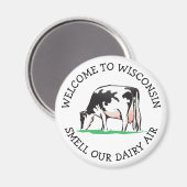 Wisconsin Koe Dairy Farmer Humor Magnet (Voorkant / Achterkant)