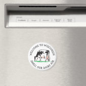 Wisconsin Koe Dairy Farmer Humor Magnet (Insitu (Vaatwasser))