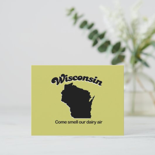 Wisconsin - Kom onze zuivellucht ruiken Briefkaart (Staand voorkant)
