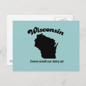 Wisconsin - Kom onze zuivellucht ruiken Briefkaart (Voorkant / Achterkant)
