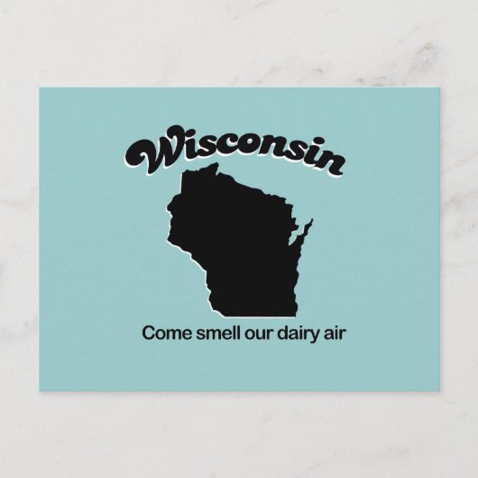 Wisconsin - Kom onze zuivellucht ruiken Briefkaart (Voorkant)