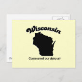 Wisconsin - Kom onze zuivellucht ruiken Briefkaart (Voorkant / Achterkant)