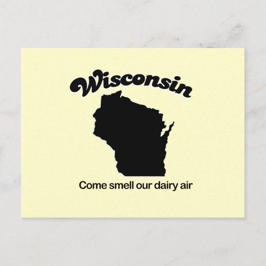Wisconsin - Kom onze zuivellucht ruiken Briefkaart (Voorkant)