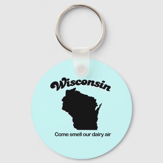 Wisconsin - Kom onze zuivellucht ruiken Sleutelhanger (Voorkant)