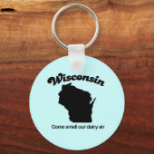 Wisconsin - Kom onze zuivellucht ruiken Sleutelhanger (Voorkant)