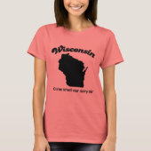 Wisconsin - Kom onze zuivellucht ruiken T-shirt (Voorkant)