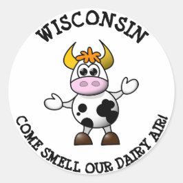 Wisconsin Kom Ruik onze Dairy Air Funny Stickers