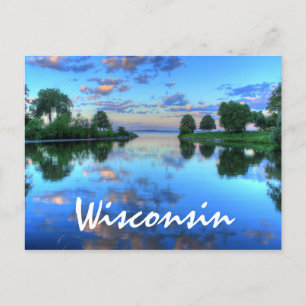 Wisconsin Lake Sunset Briefkaart