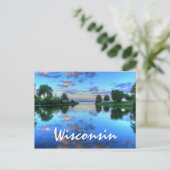 Wisconsin Lake Sunset Briefkaart (Staand voorkant)