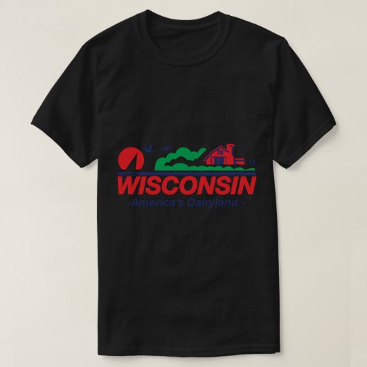 Wisconsin Licence Bord America's Dairyland T-shirt (Design voorkant)