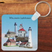 Wisconsin Lighthouses metalen sleutelhanger (Achterkant)