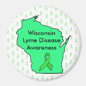 Wisconsin Lyme Disease Awareness Magnet (Voorkant)