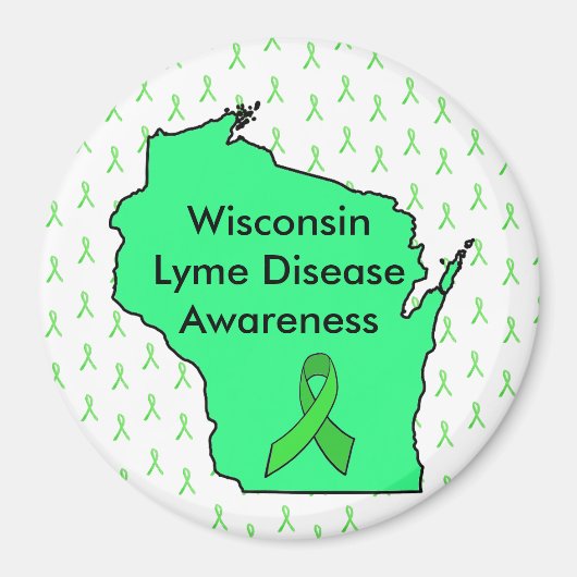 Wisconsin Lyme Disease Awareness Magnet (Voorkant)
