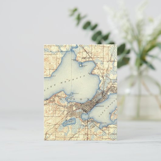 Wisconsin Madison  kaart (Staand voorkant)