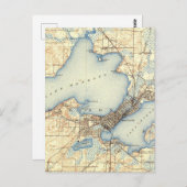 Wisconsin Madison  kaart (Voorkant / Achterkant)