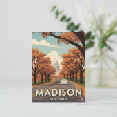 Wisconsin Madison State Capitol Briefkaart (Staand voorkant)