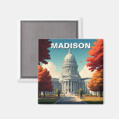 Wisconsin Madison State Capitol Magneet (Voorkant / Achterkant)