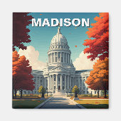 Wisconsin Madison State Capitol Magneet (Voorkant)