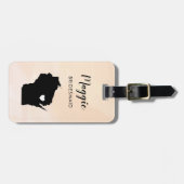 Wisconsin Map Bagagelabel, Wedding Party Welcome Bagagelabel (Voorkant horizontaal)