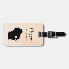 Wisconsin Map Bagagelabel, Wedding Party Welcome Bagagelabel