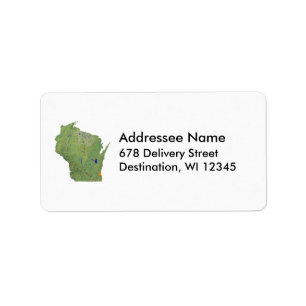 Wisconsin Map Label