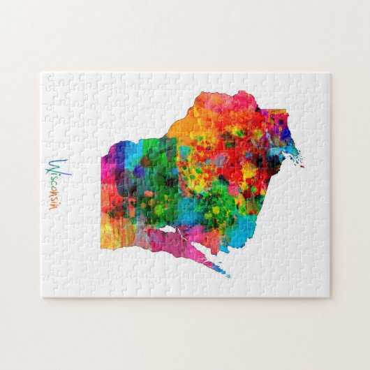 Wisconsin Map Legpuzzel (Horizontaal)