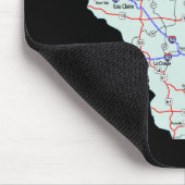 Wisconsin Map Mousepad Muismat (Hoek)