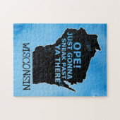 Wisconsin Map Ope Sneak Afgelopen Ya Daar Gezegde  Legpuzzel (Horizontaal)