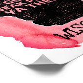 Wisconsin Map Ope Sneak Afgelopen Ya Daar Gezegde  Poster (Hoek)