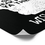 Wisconsin Map Ope Sneak Afgelopen Ya Daar Slang Ge Poster (Hoek)