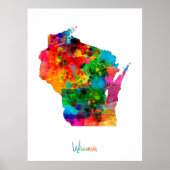 Wisconsin Map Poster (Voorkant)
