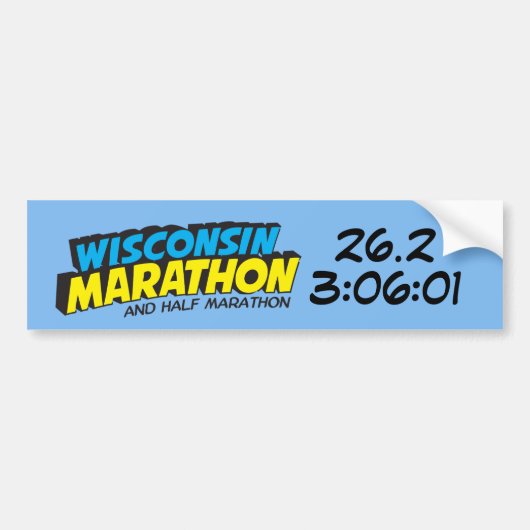 Wisconsin Marathon Post-Marathon Bumpersticker (Voorkant)