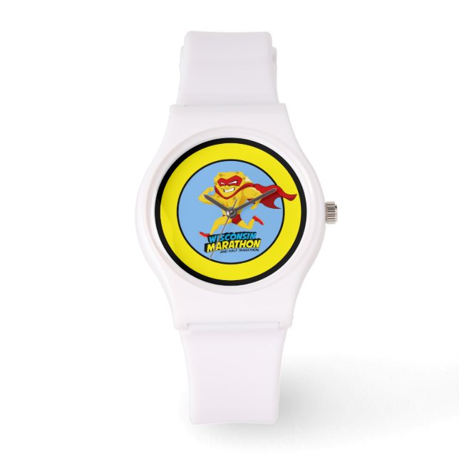 Wisconsin Marathon Race Day Horloge (Voorkant)