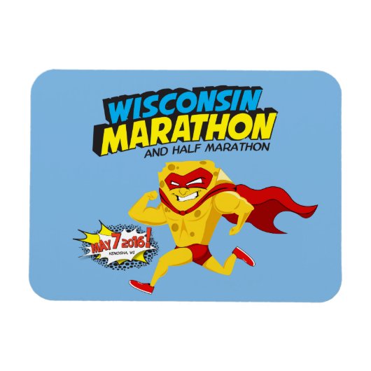 Wisconsin Marathon Race Day Magneet (Horizontaal)