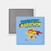 Wisconsin Marathon Race Day Magneet (Voorkant / Achterkant)