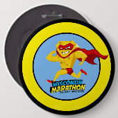 Wisconsin Marathon Race Day Ronde Button 6,0 Cm (Voorkant /achterkant)