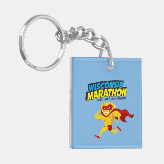 Wisconsin Marathon Race Day Sleutelhanger (Voorkant Links)