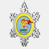 Wisconsin Marathon Race Day Tin Sneeuwvlok Ornament (Rechts)