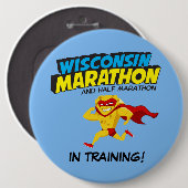Wisconsin Marathon Training Ronde Button 6,0 Cm (Voorkant /achterkant)