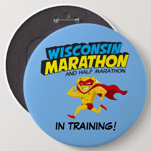 Wisconsin Marathon Training Ronde Button 6,0 Cm (Voorkant /achterkant)