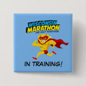 Wisconsin Marathon Training Vierkante Button 5,1 Cm (Voorkant)