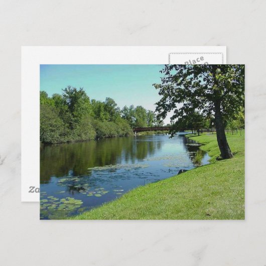 Wisconsin Medford Stream River Water Park Picnic Briefkaart (Voorkant / Achterkant)