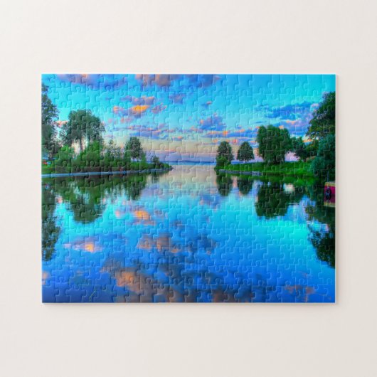 Wisconsin meer scène. Legpuzzel (Horizontaal)